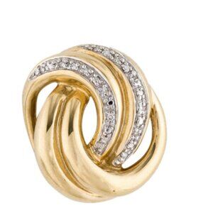 14K Diamond Knot Pendant